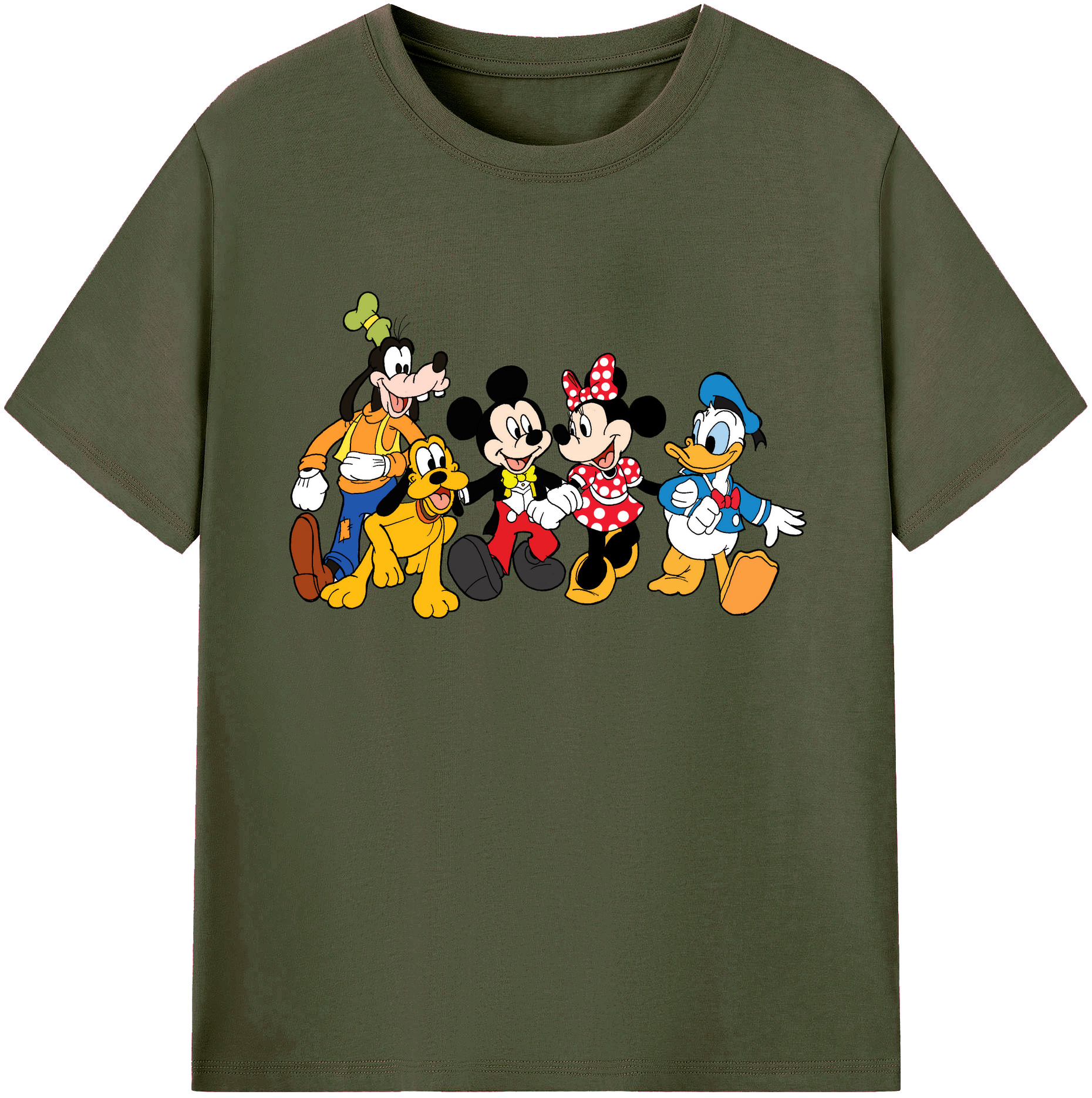 ミッキーマウス Mickey Mouse 綿100％ メンズ半袖Tシャツ｜肌触りやわらか＆通気性